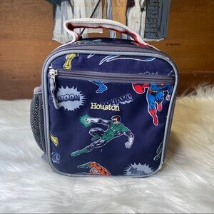 Pottery Barn Kids DC Comics Insulated Soft Sided Lunch Box Monogramed HOUSTON